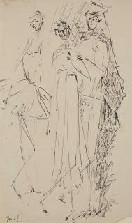Mikhail Larionov - Study for three figures
