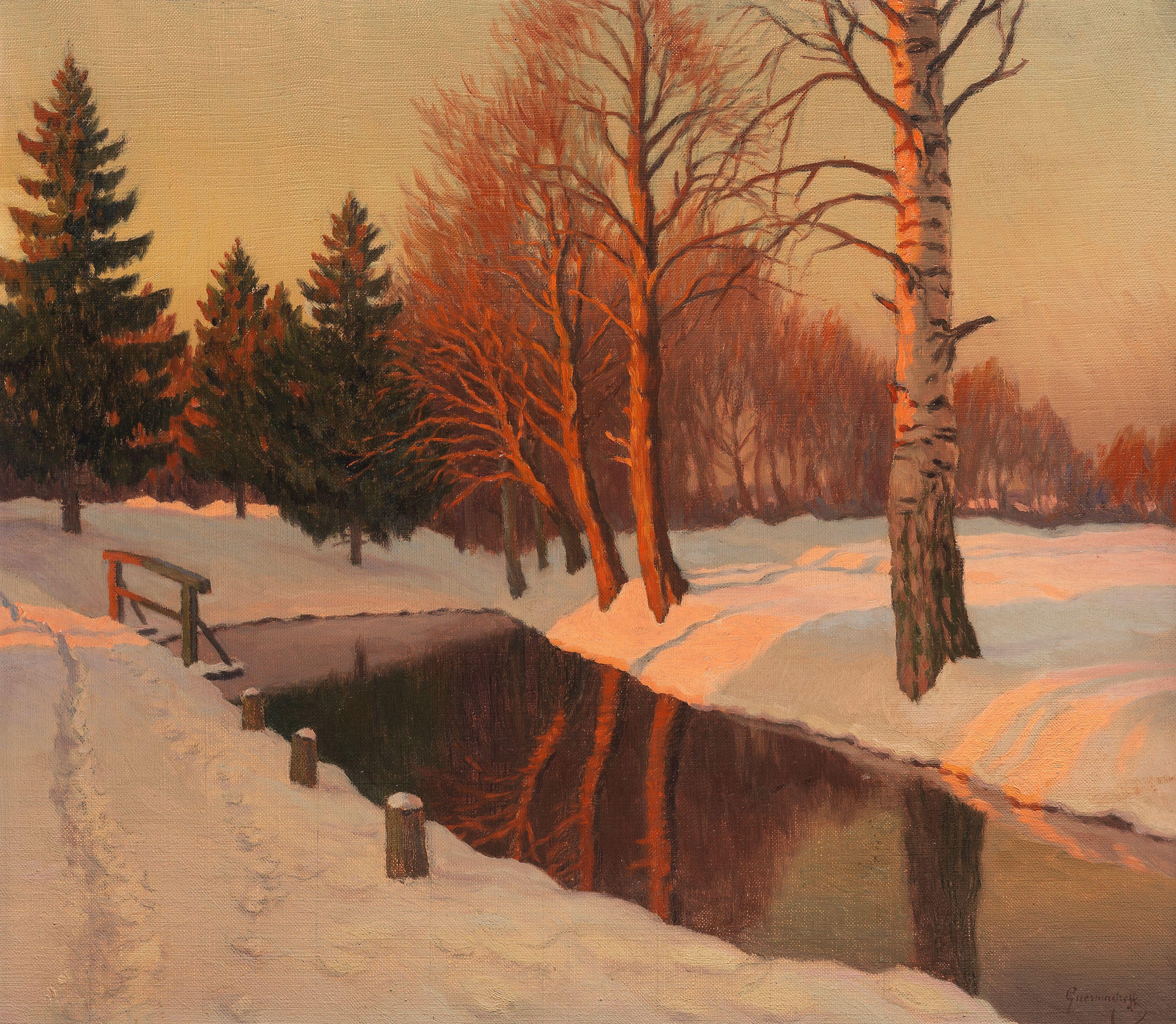 Mikhail Markianovitch Guermacheff - \'A woodland pool\'