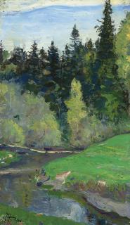 Mikhail Nesterov - Abramtsevo, the River Vori