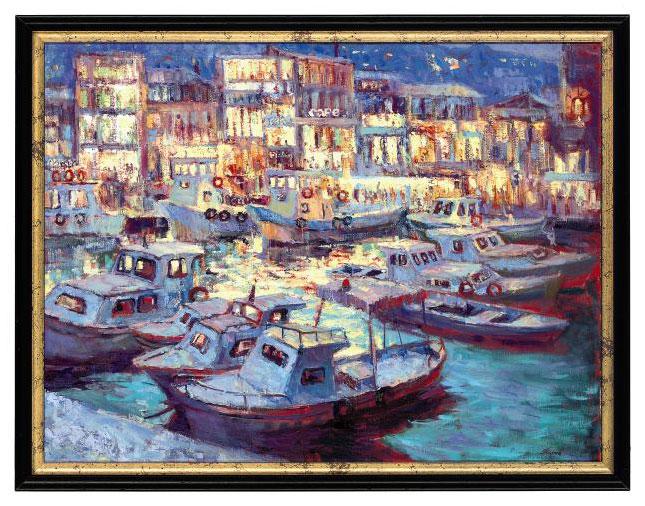 Mikhail Zharov - Harbour by night