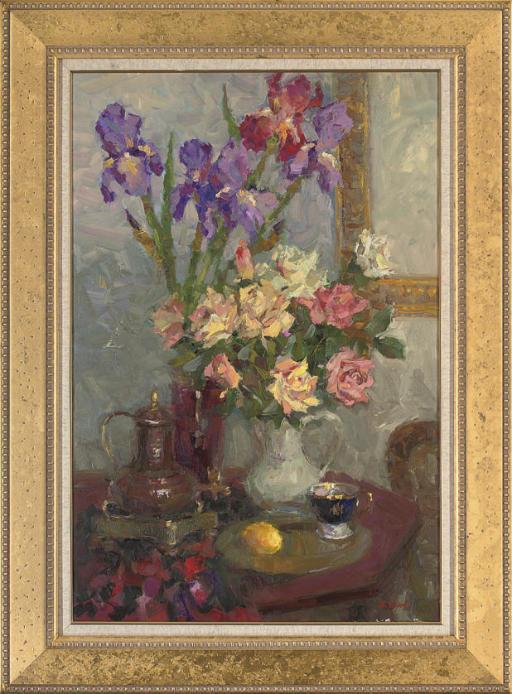 Mikhail Zharov - Irisis and roses