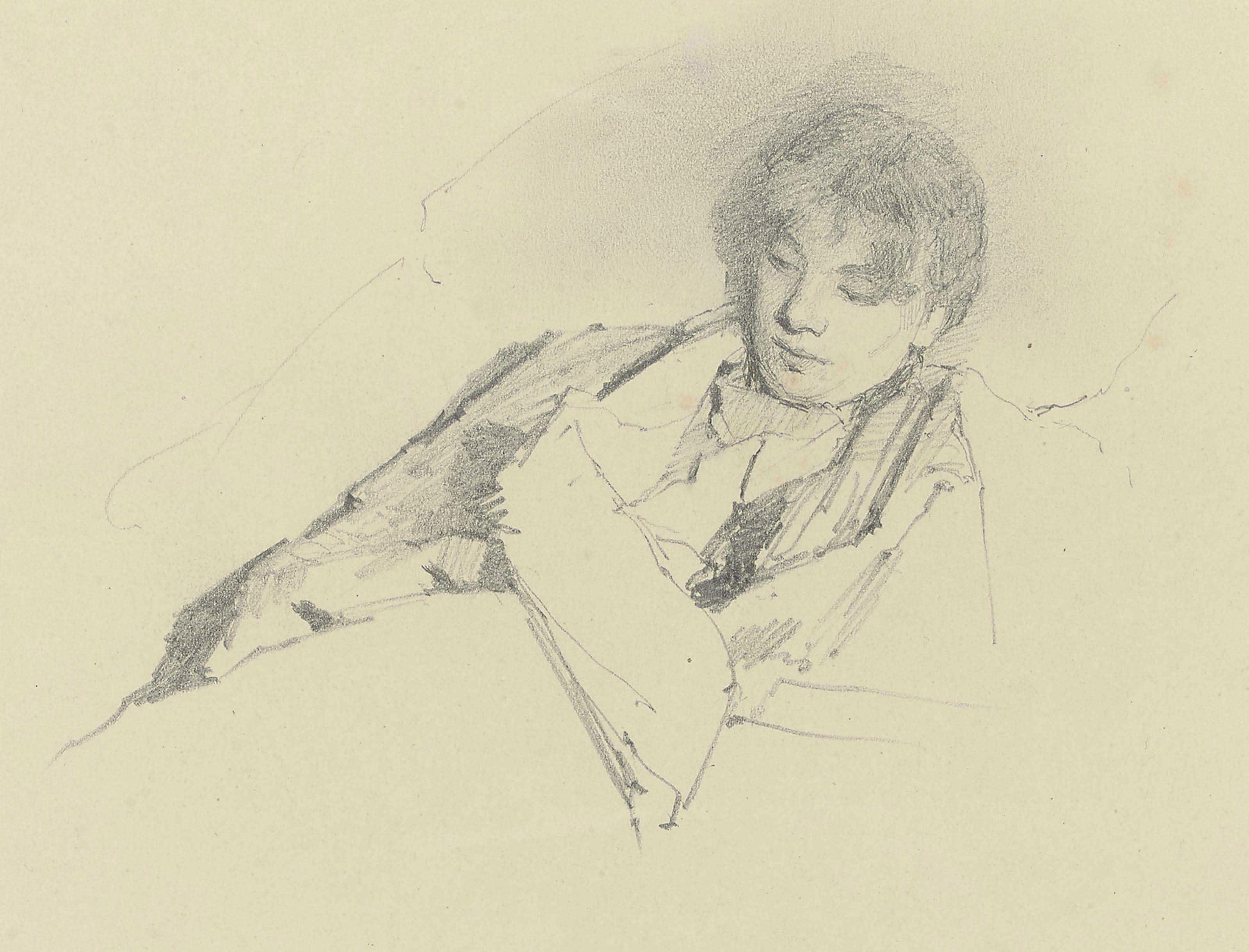 Mikhail Zichy - A Girl Reading