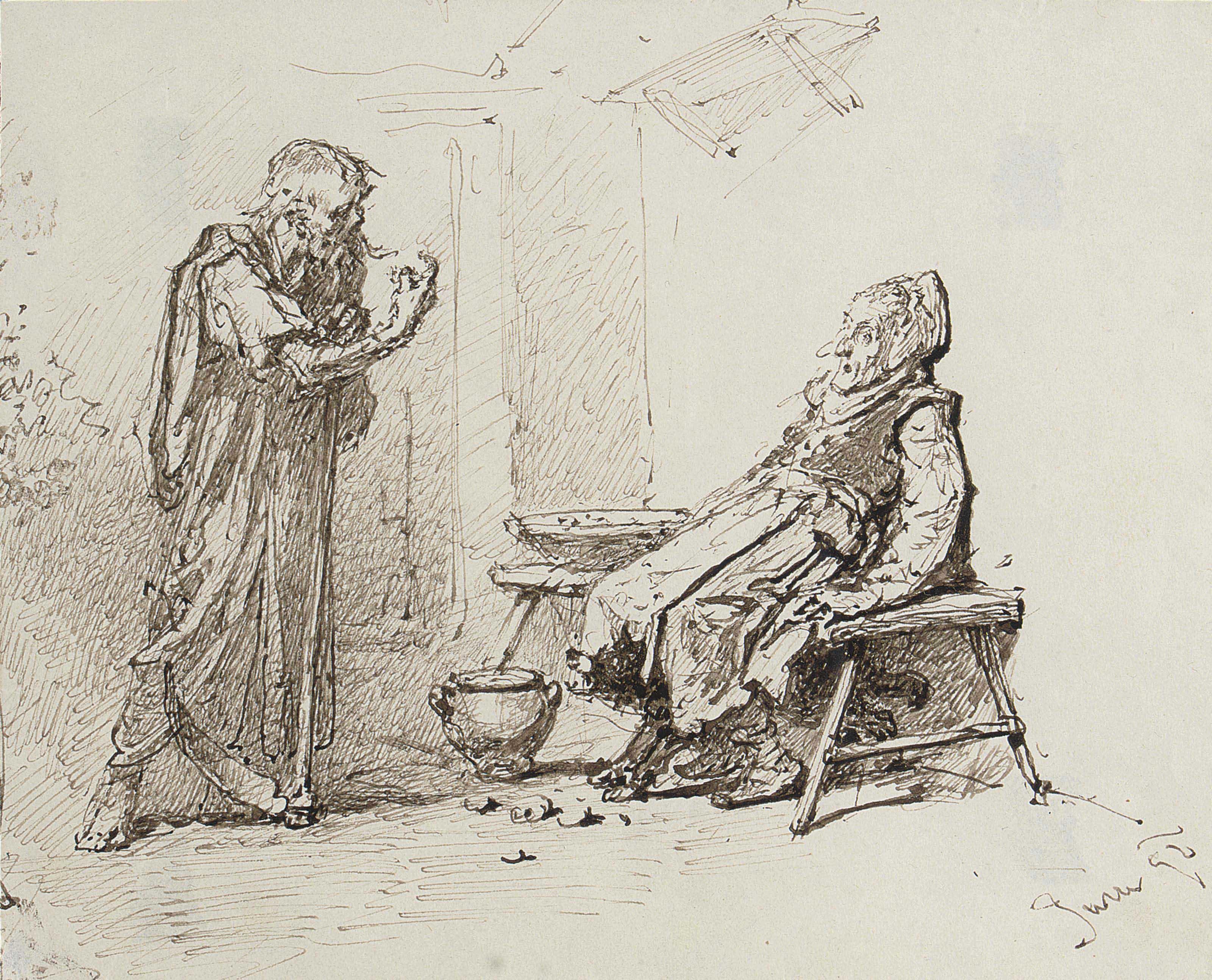 Mikhail Zichy - A Surprise Encounter