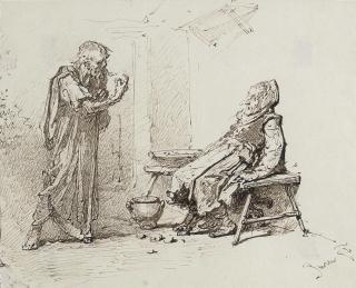 Mikhail Zichy - A Surprise Encounter