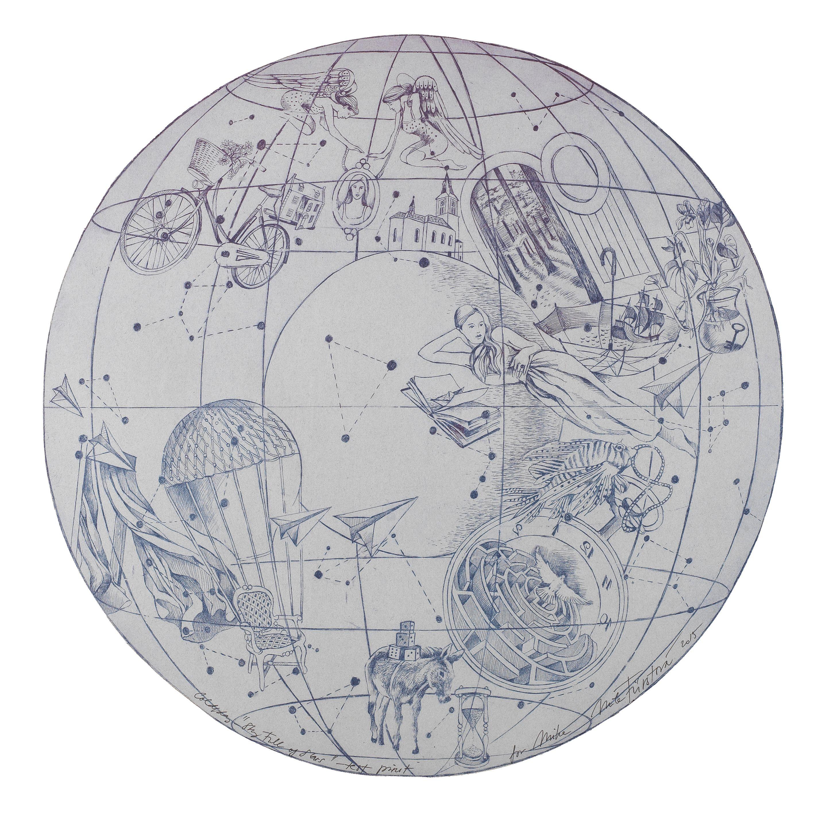 Mila Fürstová - \'Sky Full of Stars\' Artwork From Coldplay\'s \'Ghost Stories\' Album, 2014