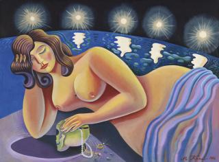 Milan Kunc - Czech resting Woman