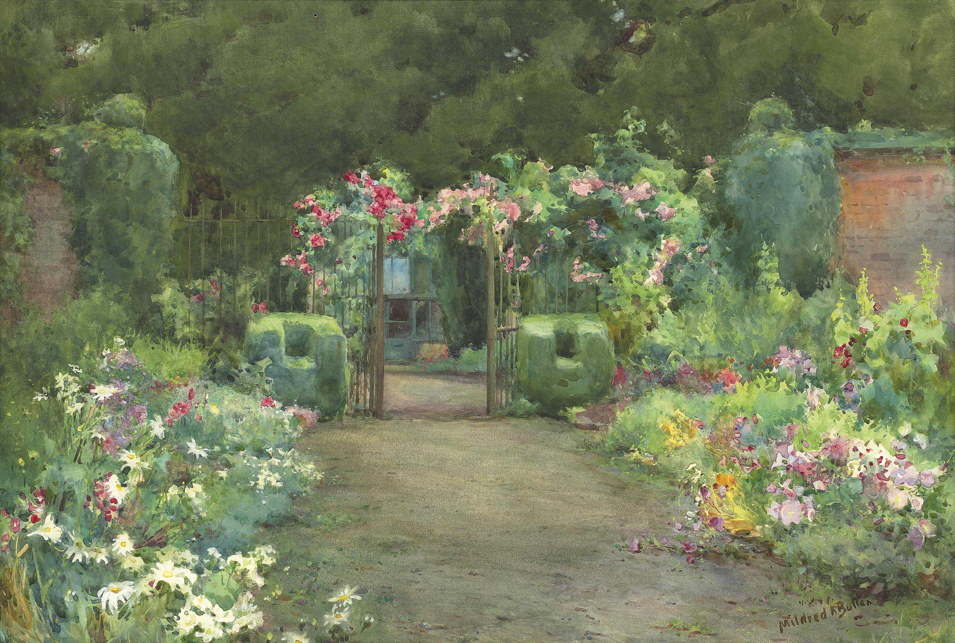 Mildred Anne Butler, R.W.S. - My Garden: The Gate From The Herbaceous Garden, Kilmurry, County Kilkenny