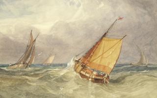 Miles Edmund Cotman - Boats in a light swell