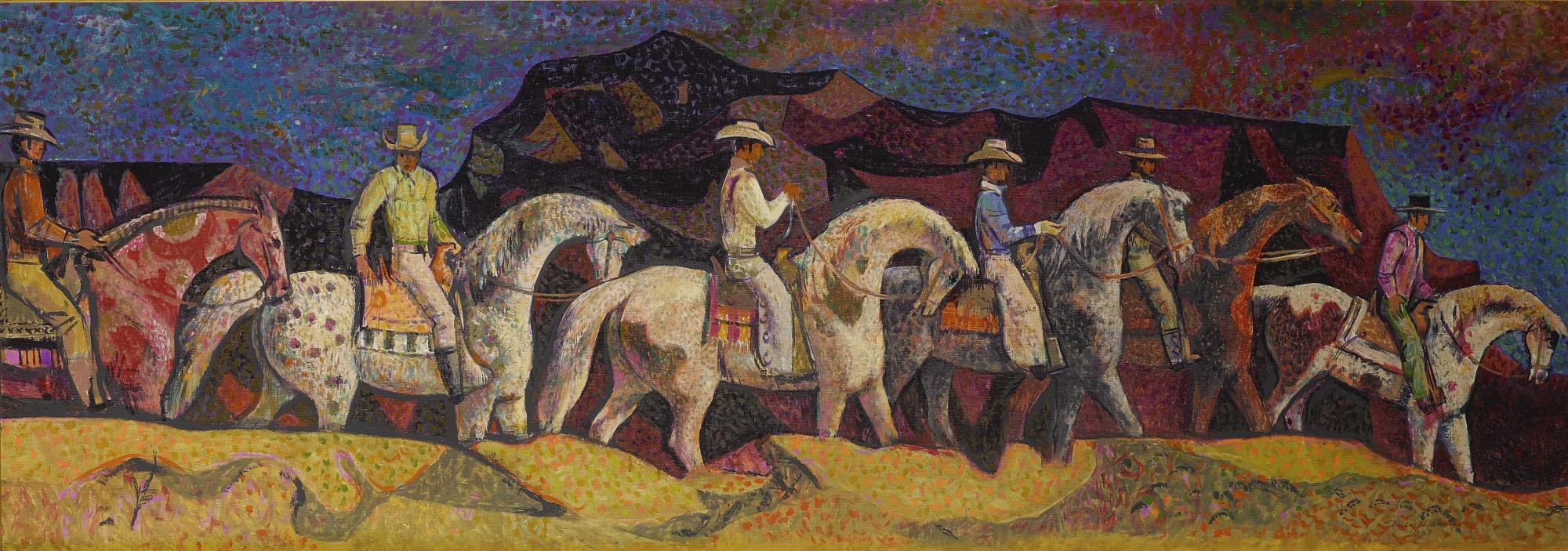 Millard Sheets - Cowboys