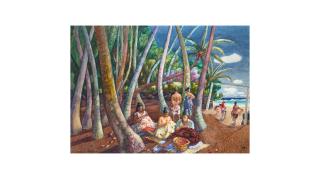 Millard Sheets - Quilt Making, Hawai\'i