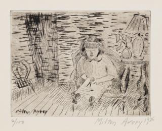 Milton Avery - Child Cutting (A Study Of March Avery)