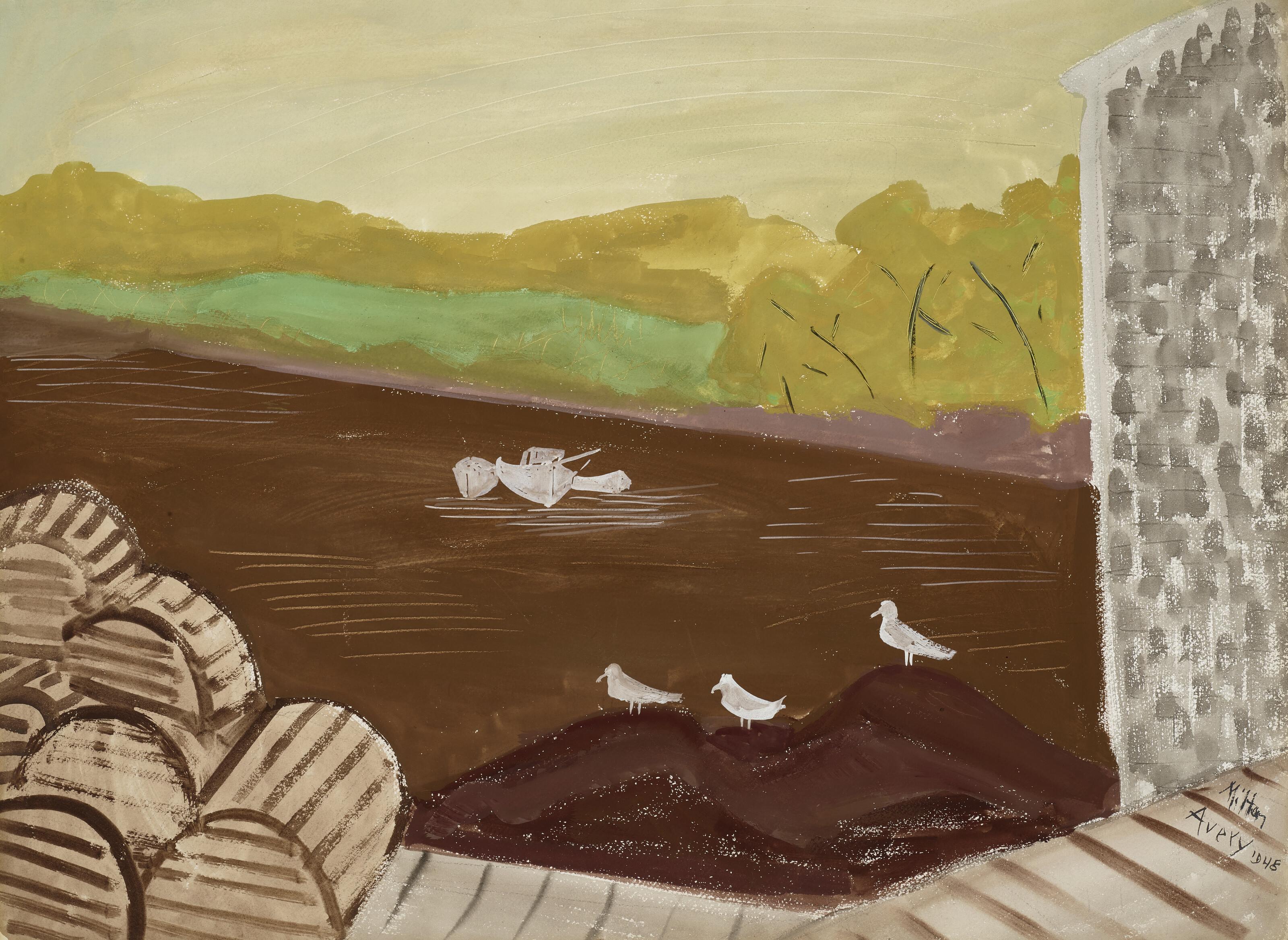 Milton Avery - Harbor Gulls
