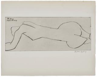 Milton Avery - Nude With Long Torso (Reclining Nude), From Laurels Portfolio