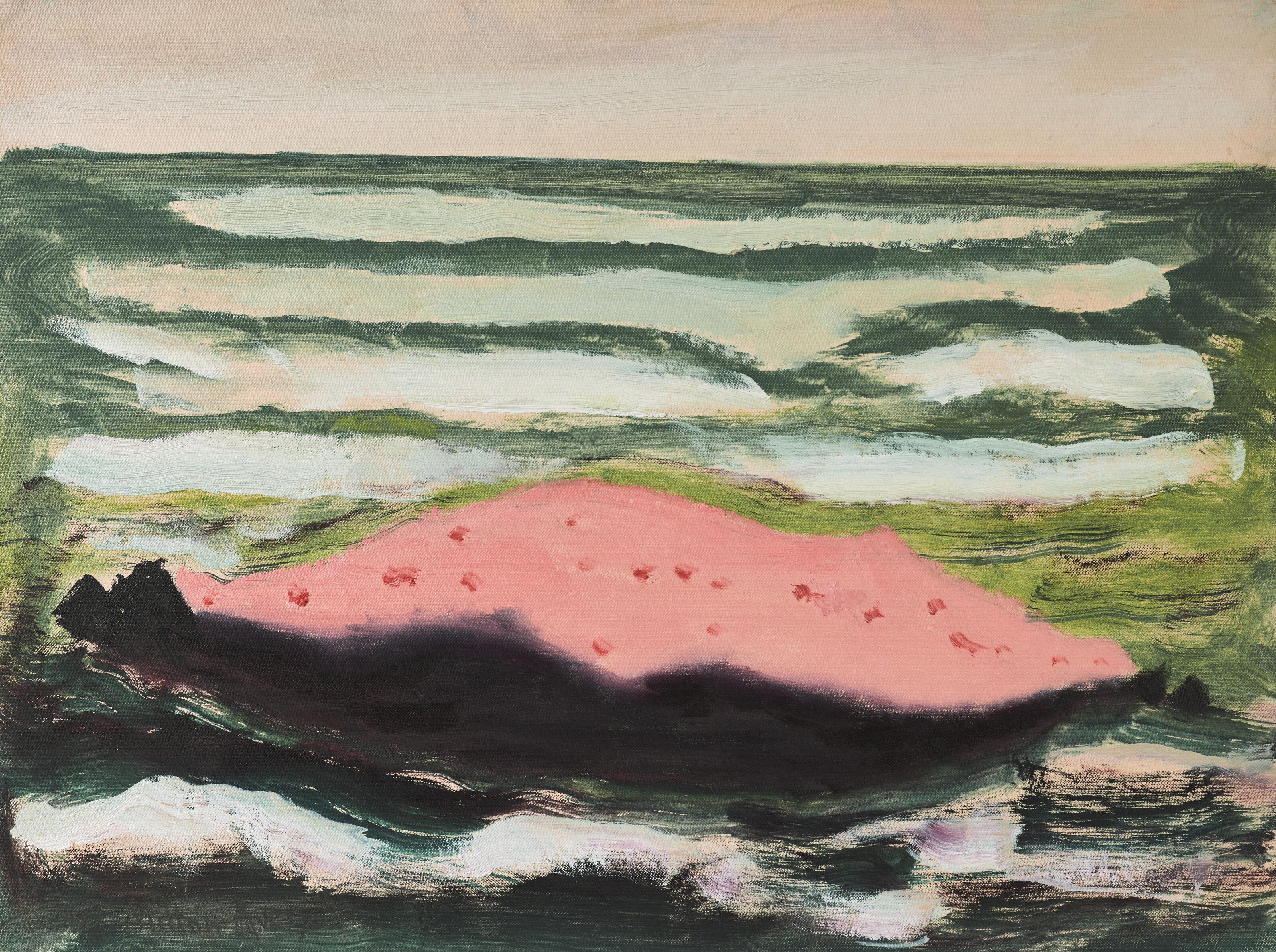 Milton Avery - Pink Island, White Waves