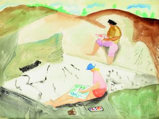 Milton Avery - Summer Sketchers And Autumn Fields: A Double-Sided Work