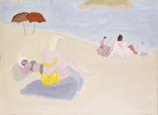 Milton Avery - Umbrellas and Bathers