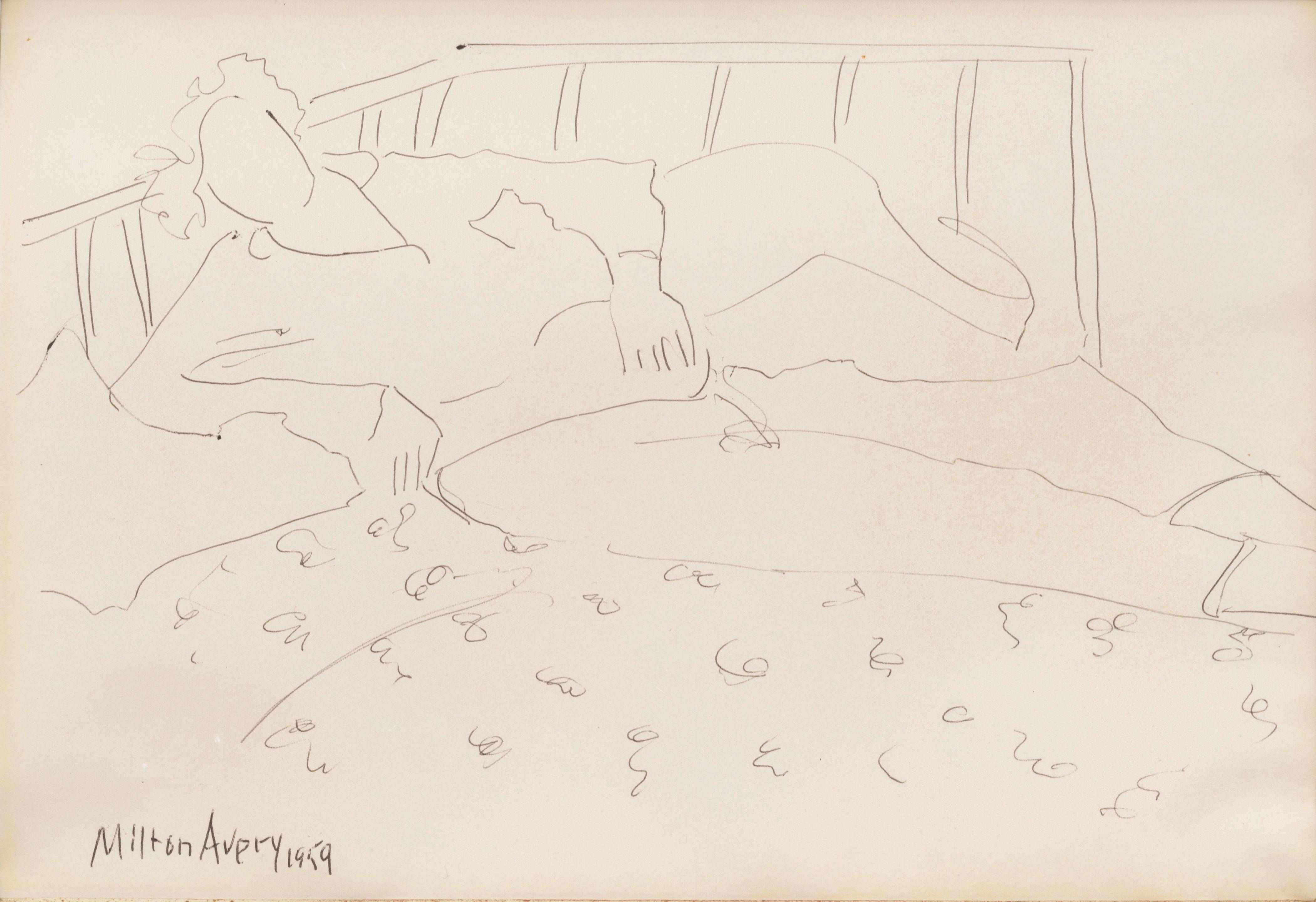 Milton Avery - Untitled (Reclining Figure)