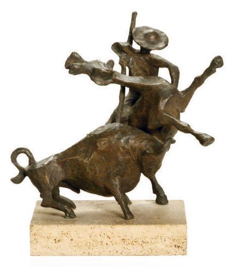 Milton Elting Hebald - A bullfighter killing a bull