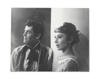 Milton Greene - Audrey Hepburn and Henry Fonda on the set of the 1956 Paramount production War and Peace, Rome, 1955