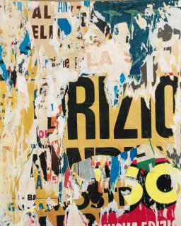 Mimmo Rotella - Estroversosigned; Signed, Titled And Dated 1958 On The Back; Decollage On Paper.