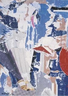 Mimmo Rotella - Indicazione rosso-blu