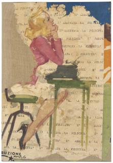 Mimmo Rotella - La Secrétaire