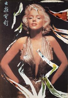 Mimmo Rotella - Marilyn in Cina