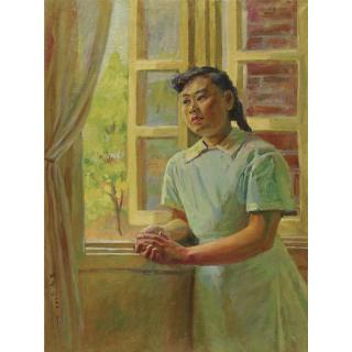 Min Xiwen - Young Lady At A Window