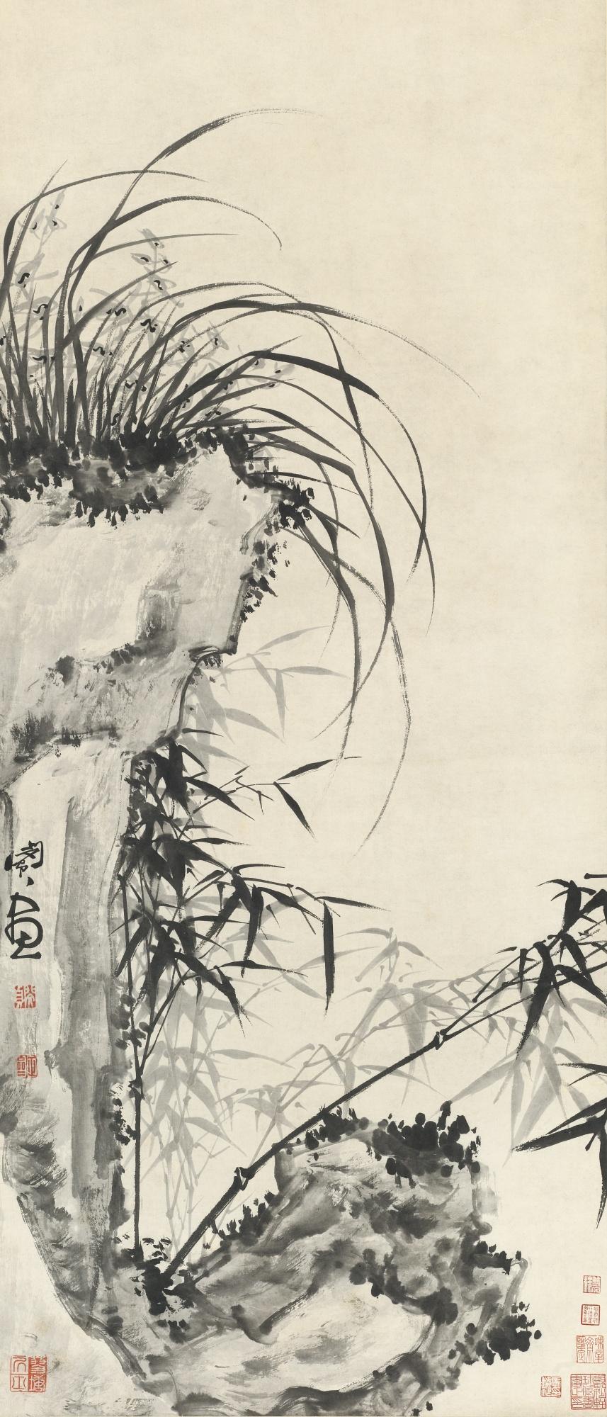 Min Zhen - Bamboo And Orchid