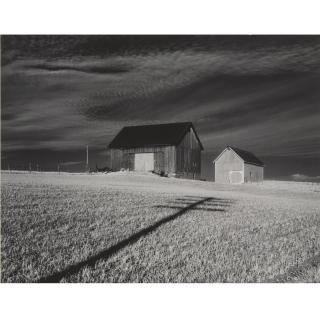 Minor White - Barns (Two Barns, Dansville, New York)