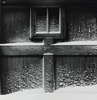 Minor White - Haags Alley, Rochester, N. Y. (Snow On Garage Door)