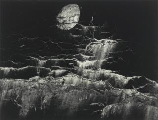 Minor White - \'Moon And Wall Encrustation- Pultneyville, New York\'