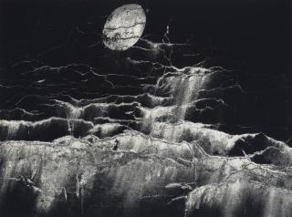Minor White - Moon and Wall Encrustations, Pultneyville, New York, 1964