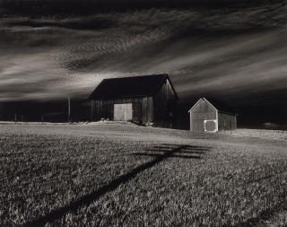 Minor White - Two Barns, Dansville, New York, 1955