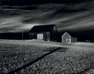 Minor White - Two Barns, Dansville, New York, 1955