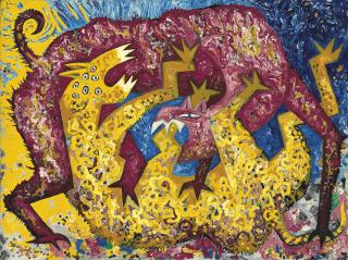 Miquel Barceló - Brega de cans (Dog Fight)