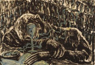 Miquel Barceló - Jeune homme ivre dans un bar, 1983