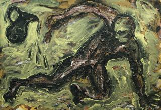 Miquel Barceló - La Sourcesigned, Titled And Dated Viii.83 On The Back; Oil On Burlap. Executed In August 1983.