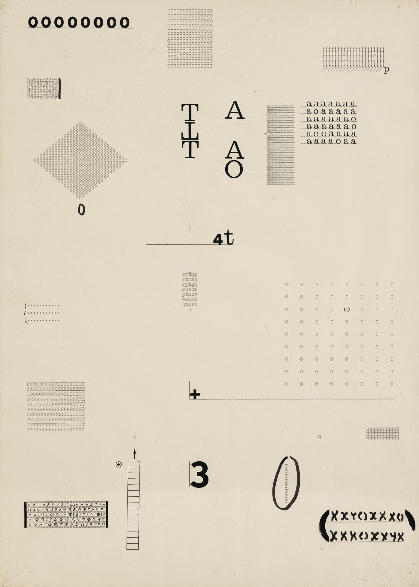 Mira Schendel - Untitled, From The Series \'Datiloscritos\'