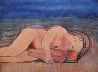 Miriam Cahn - herumliegen, 28.8.20 (lying around, 28.8.20)