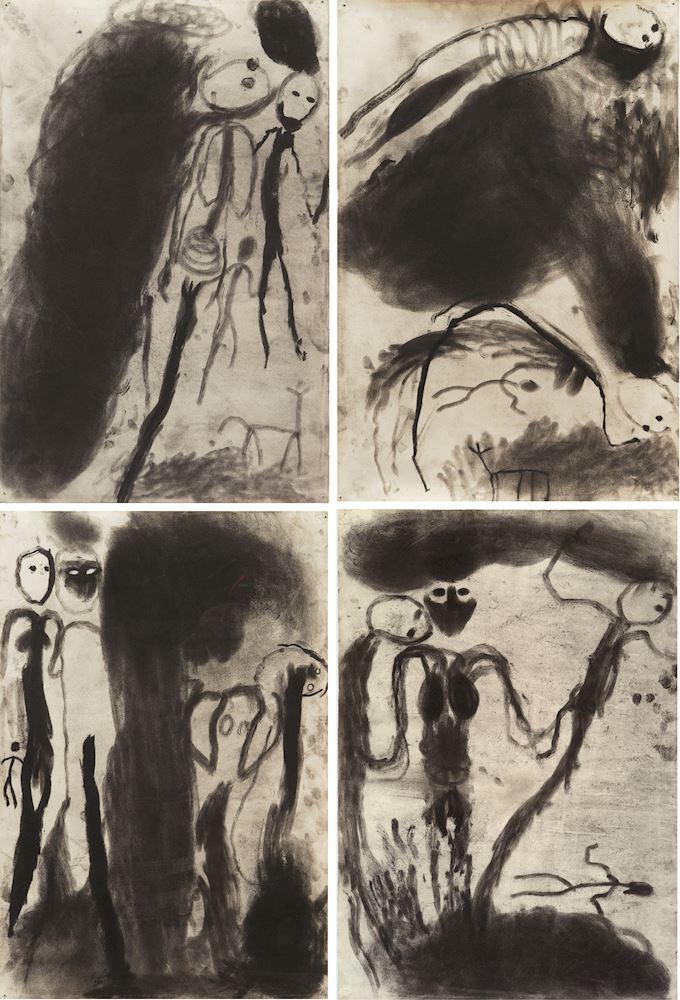 Miriam Cahn - Mit den Kindern und Tieren. 1985.