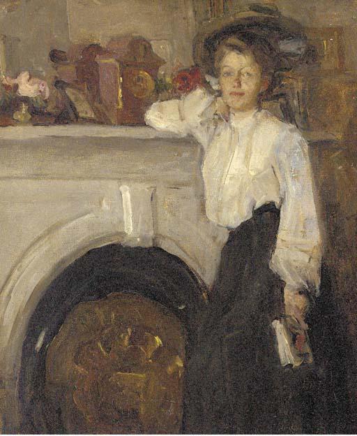 Miss Julia Beatrice How - Femme devant la cheminée