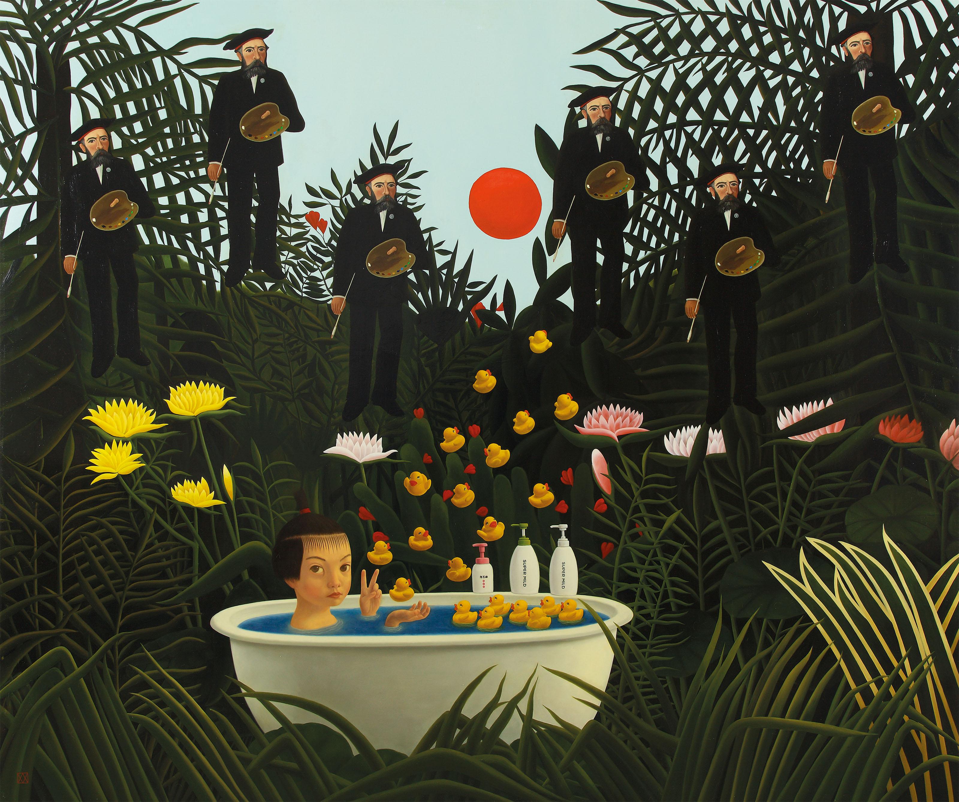 Mitsuru Watanabe - Naoko Taking Bath In Rousseau’S Forest