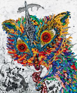 Miwa Komatsu - Embracing Between Heterogeneous Species(Painted In 2018)