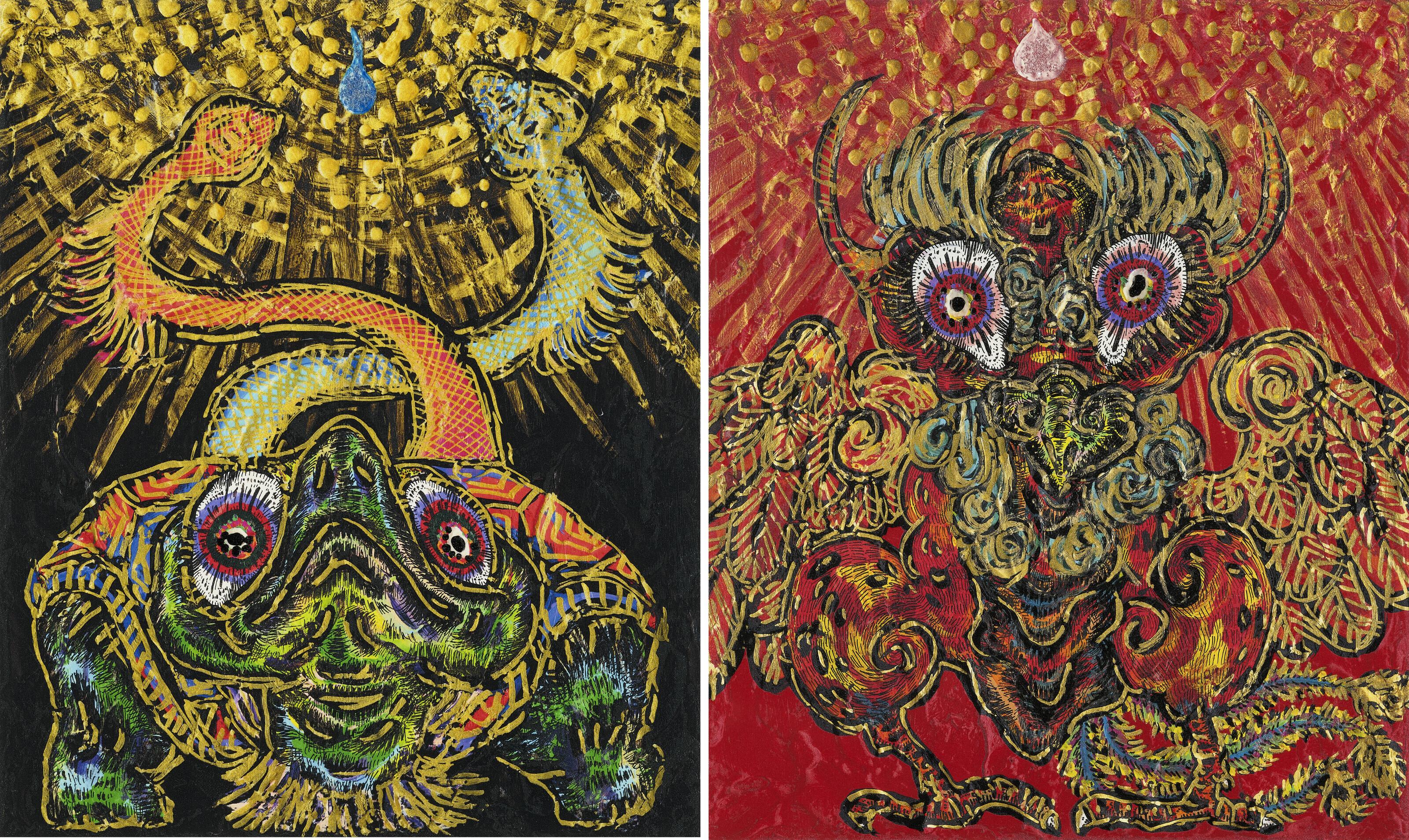 Miwa Komatsu - Guardian - Water; & Guardian - Fire