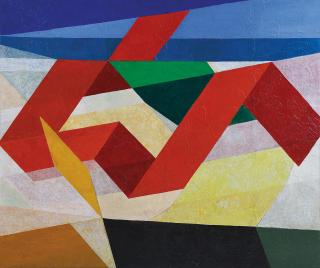 Mochtar Apin - Pemandangan Dengan Lipatan-Lipatan Kertas (Landscape with Origami)