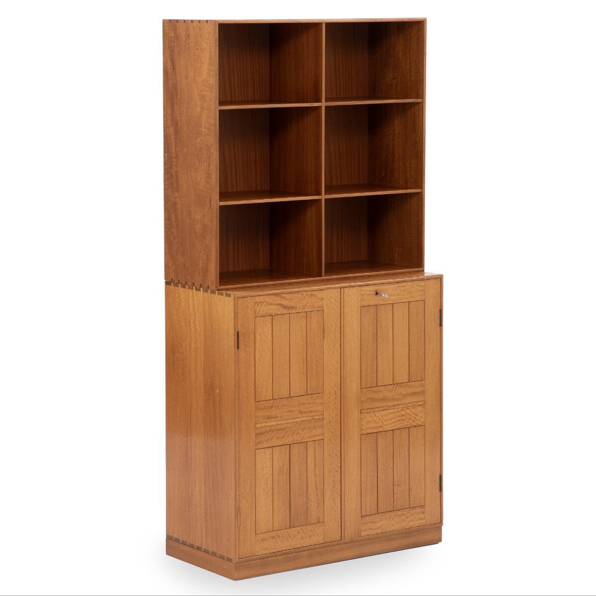Mogens Koch - Cabinet, bookcase and plinth of solid mahogany