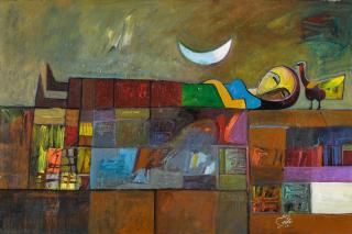 Mohamed Abdalla Otaybi - Reclining Woman