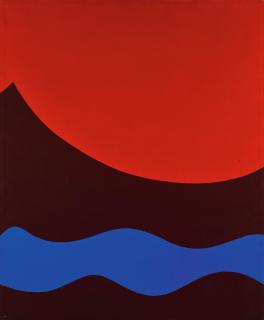 Mohamed Melehi - On Red No. 1