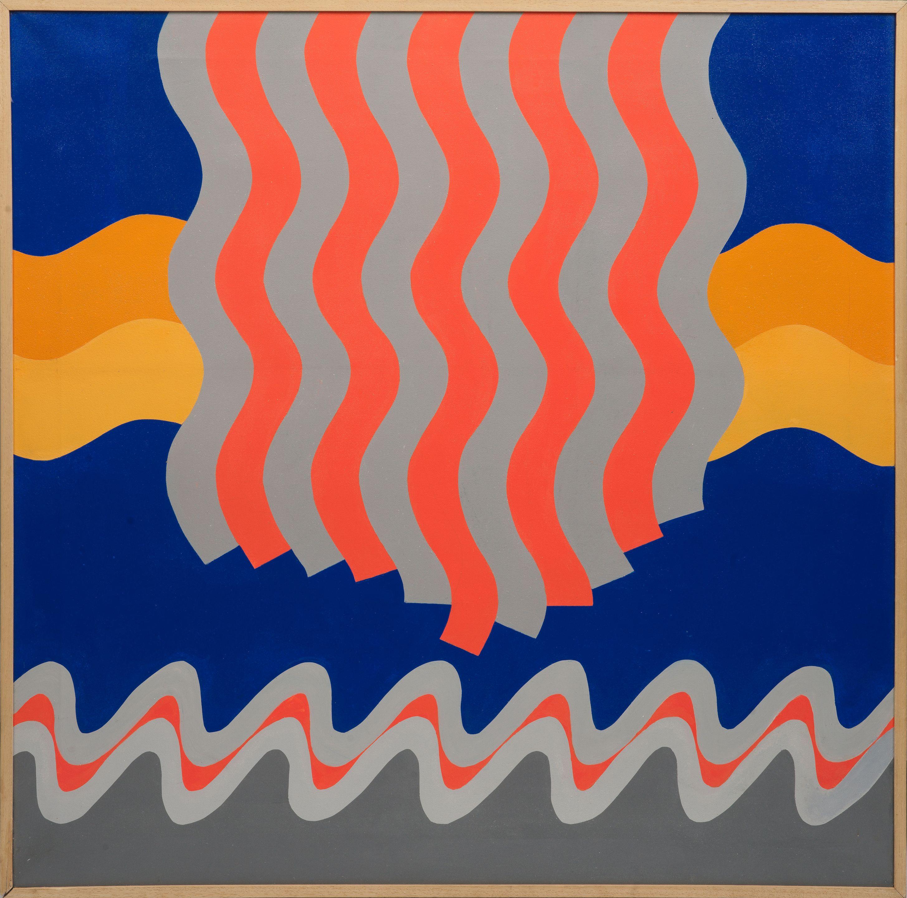 Mohamed Melehi - Untiled II (Waves)